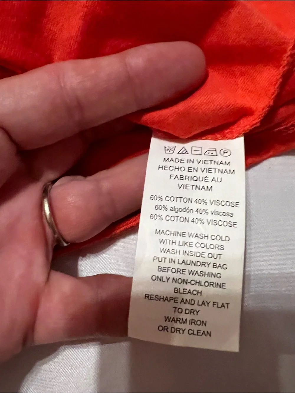 Michael Kors Short Sleeve V-Notch Top in Orange